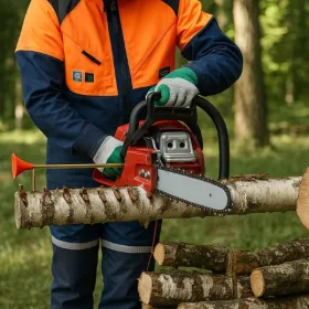 Gabarit de coupe pour tronçonneuse