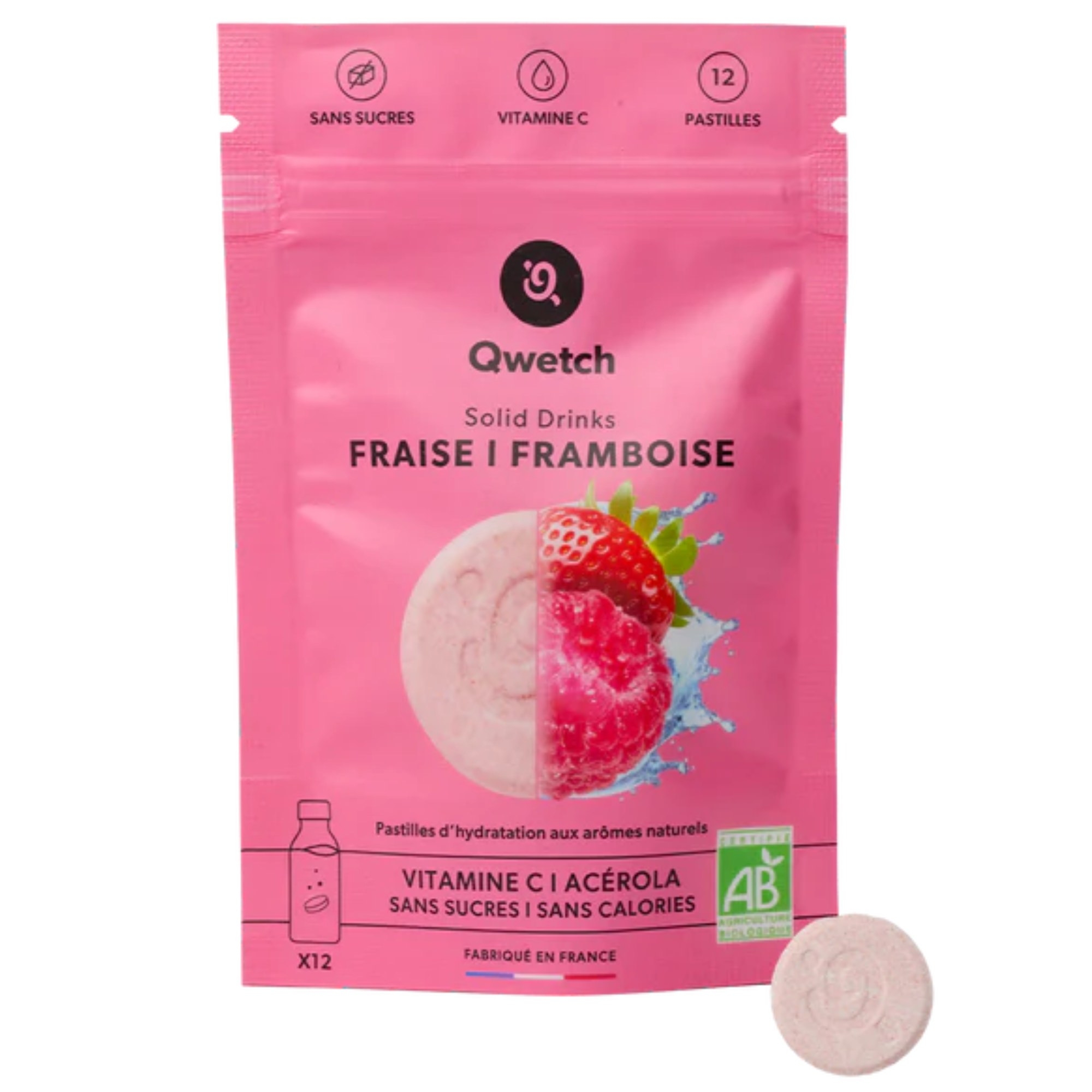 (x12) Solid Drinks BIO Fraise Framboise Vit. C certif FR-BIO-01