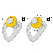 Amarrage amovible COEUR PULSE 12MM PETZL