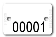 Plaquettes BLANCHES - N° 08001 à 09000