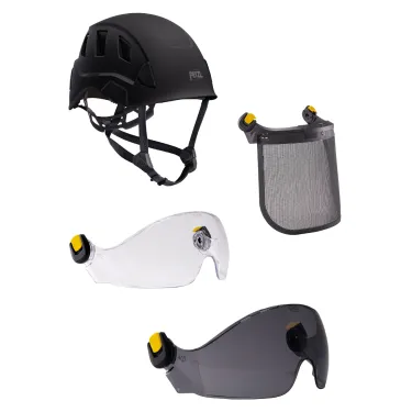 Kit casque Strato Vent Noir + Visière - PETZL