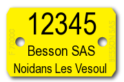 1 numéro + 2 lignes de texte (les 1000 pièces) - FABLAS