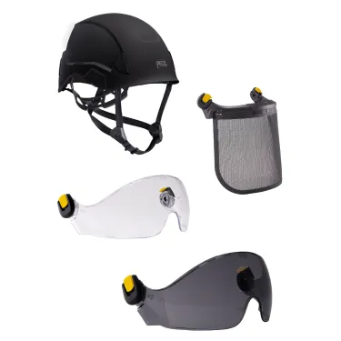 Kit casque Strato Noir + Visière - PETZL