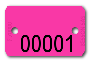 Plaquette UNIVERS 27x43 mm 1 ligne - x 1000 - ROSE