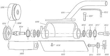 Support cylindrique pour écorceuse (n°203)
