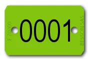 VERT Numéro seul les 1000 pièces - N° 7001 à 8000