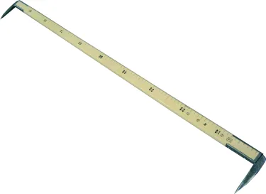 Mètre à pointe en bois - avec pointes en fonte