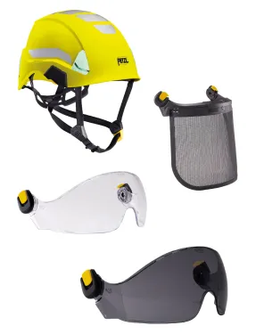 Kit casque Strato Hi-Viz + Visière - PETZL
