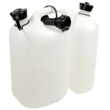 Jerrican double transparente (essence/huile)  5+3 litres de Oregon