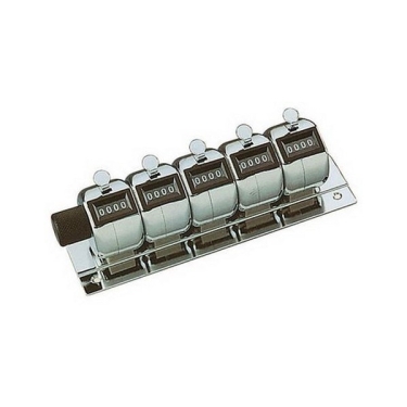 Compteur métal quintuple