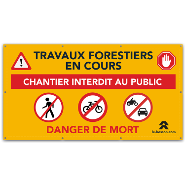 Bâche signalisation de chantier