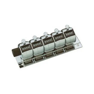 Compteur métal quintuple