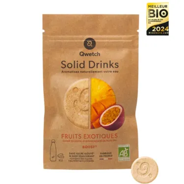 Pastilles Solid Drinks (x12) - Fruits Exotiques - QWETCH