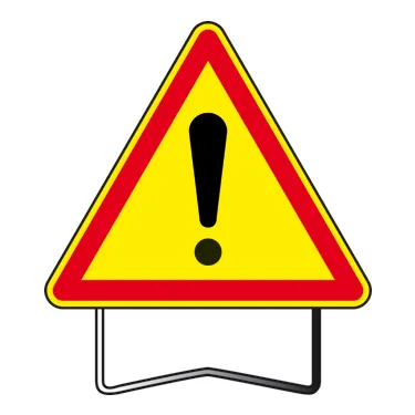 Panneau DANGER avec pied et sacs de lestage