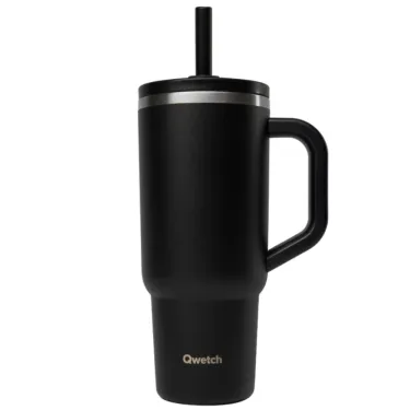 La gourde Travel Cup noir mat en 900mL de Qwetch