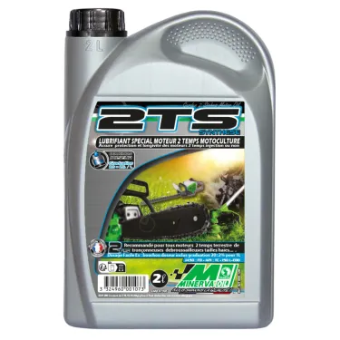 Huile 2T 100% synthétique, 2 Litres - MINERVA