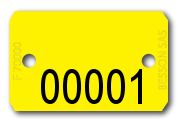 Plaquette UNIVERS 27x43 mm 1 ligne - x 1000 - JAUNE