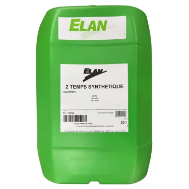 Bidon d'Huile de synthèse de 20L pour moteur 2 Temps ELAN 100% synthèse