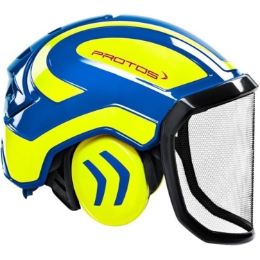 Casque Protos Forest / Bleu et Jaune