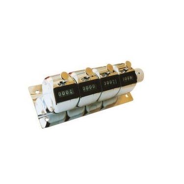 Compteur métal quadruple