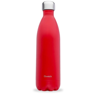 Bouteille isotherme Qwetch Matt Rouge cardinal 1000 ML