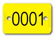 JAUNE Numéro seul les 1000 pièces - N° 2001 à 3000