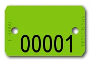 Plaquettes VERTES - N° 08001 à 09000