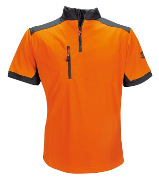 Tee-Shirt manche courte COOLMAX / Orange-Gris