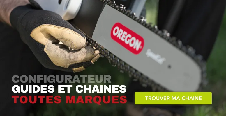Configurateur guide et chaine de tronçonneuse toutes marques