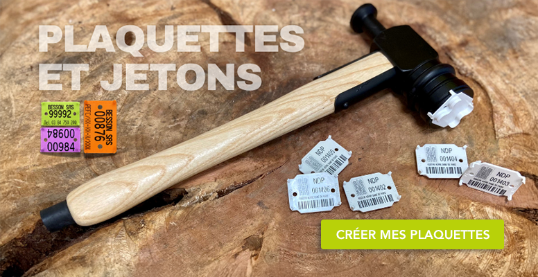 Plaquettes d'identification forestières pour les grumes