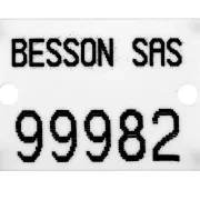 Plaquettes plastique d'identification Jet d'Encre - 2 Lignes