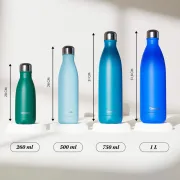 Bouteille Isotherme 1L, Inox - QWETCH