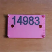 Plaquettes Marquage Laser - 1 Numéro  (1000 Pièces)