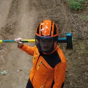 Casque Protos Integral Forest PFANNER (Orange et Noir)