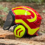 Casque Protos Forest / Rouge et Jaune