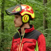Casque Protos Forest / Rouge et Jaune
