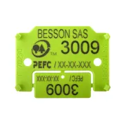 Plaquettes en plastique d'identification avec marquage Laser - 3 lignes + coupon