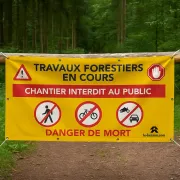 Bâche signalisation de chantier
