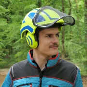 Casque Protos Forest / Néon & Bleu